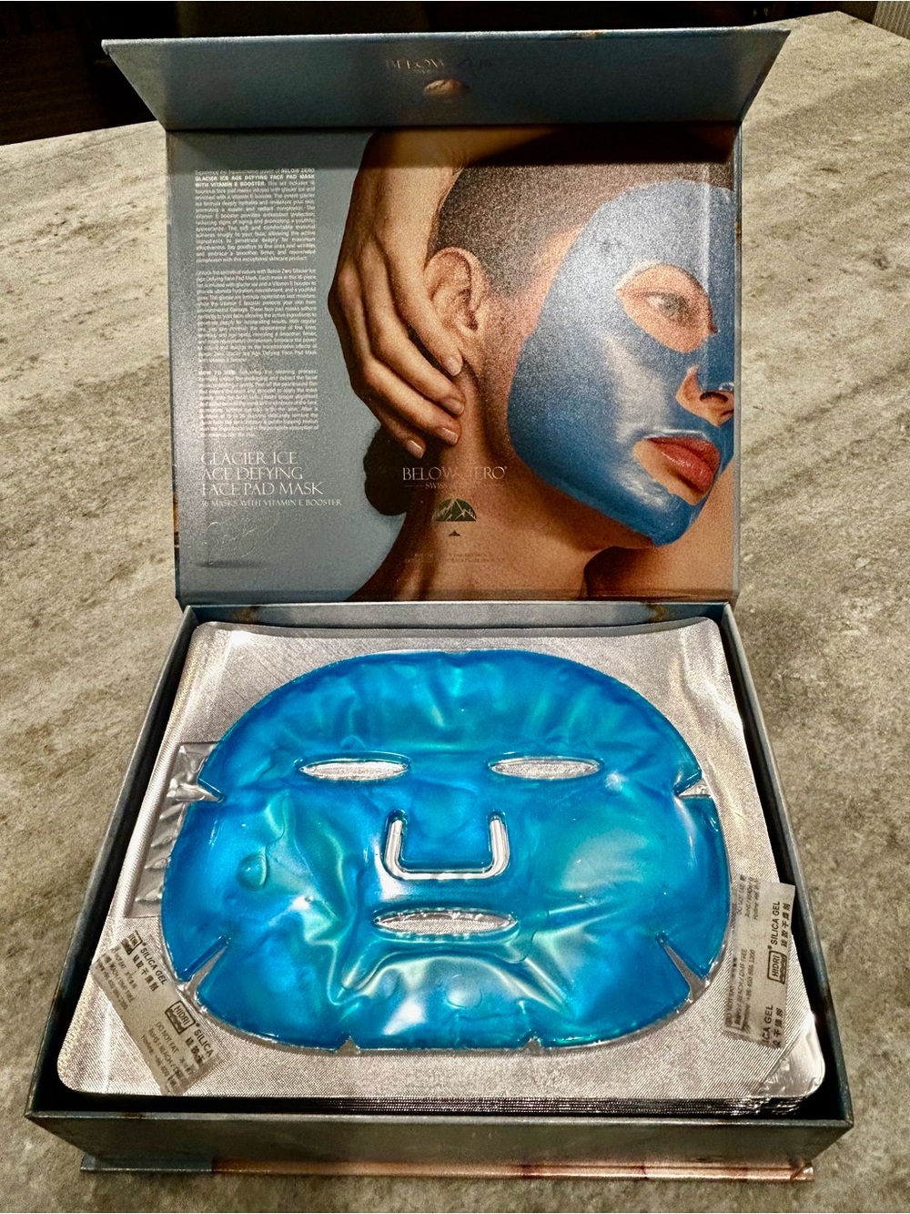 Blue Glacier Cooling Face Pad Mask by Below Zero
